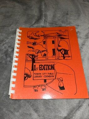 1st Edition Mason City Public Library Spiral-Bound Cookbook